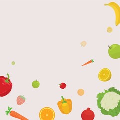 collection of fruits and vegetable.