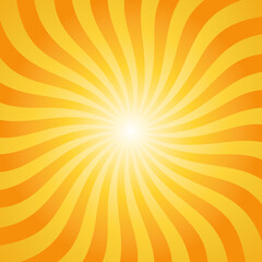 Orange yellow  abstract spin line  background Cartoon Style. Big Boom  or Sunlight  illustration.