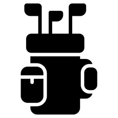 
An icon design of golf kit, flat editable vector 
