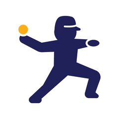 Baseball pitcher icon