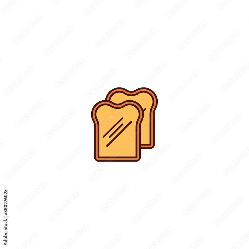 Poster toast bread icon