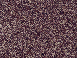 Vintage color coffee beans heap background, instagram retro style filtered