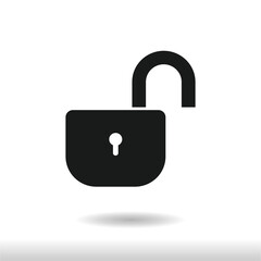 Lock icon vector . Security sign