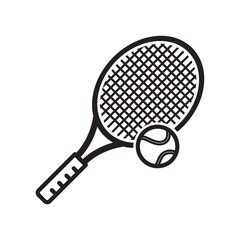 Tennis ball with racket