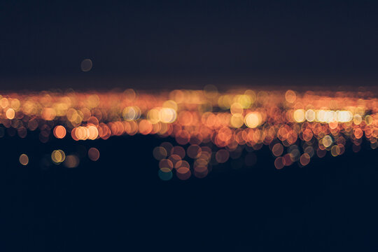 City lights out of focus