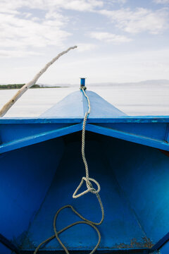 Rope on the bow of a ship