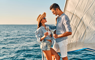 Couple on yacht
