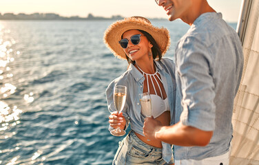 Couple on yacht