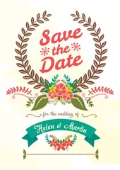 Obraz premium wedding invitation design