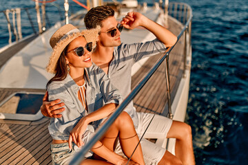 Couple on yacht