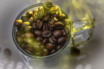 top view of coffee bean