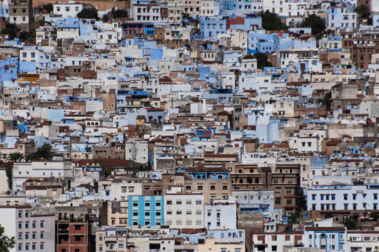 Chefchaouen, Morocco viewed from a distance