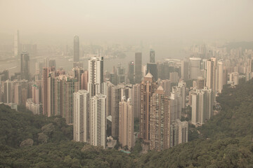 Hong Kong on a smoggy day