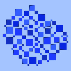 Classic blue cubes background, color trend of 2020, state of mind, EPS 10 