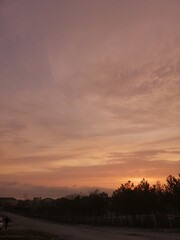 Fototapeta premium sunset in the city