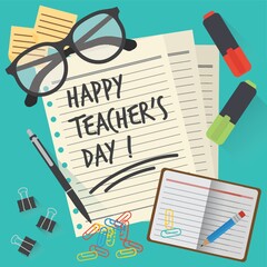 happy teacher's day design