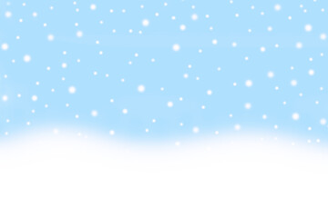 Snowfall background for Christmas and New year concept.  Abstract blue and white background. 