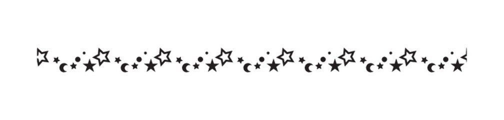 moons and stars pattern border design