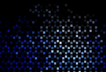 Dark BLUE vector pattern with crystals, rectangles.
