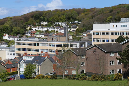 A view over the town of Aberystwyth, Wales, Great Britain.