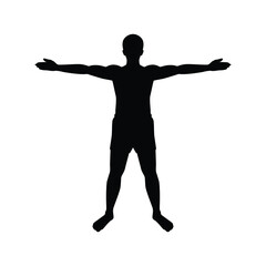 Man body silhouette vector