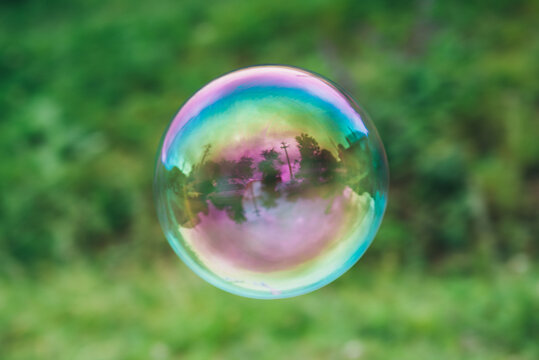 one soap bubble