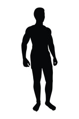 Man body silhouette vector