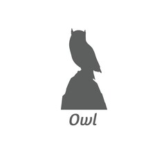 Silhouette of owl