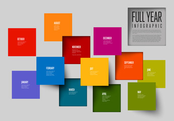 Infographic full year timeline template