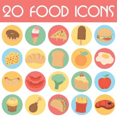 set of food icons