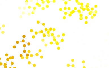 Light Yellow vector background with forms of artificial intelligence.