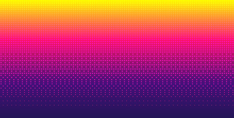Sky pixel background gradient. Seamless pattern. Retro 8-bit game wallpaper. Bright vector backdrop © dmutrojarmolinua