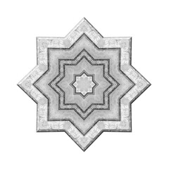 Architectural decorative elements for interior wall decoration isolated on white background. A collection of stucco decorations of various shapes.