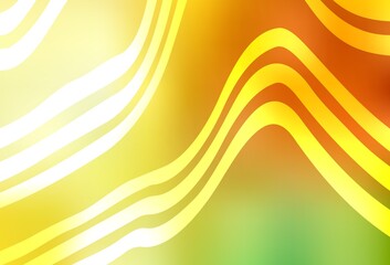 Light Red, Yellow vector background with wry lines.