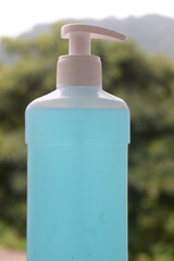 Hand wash bottle closeup