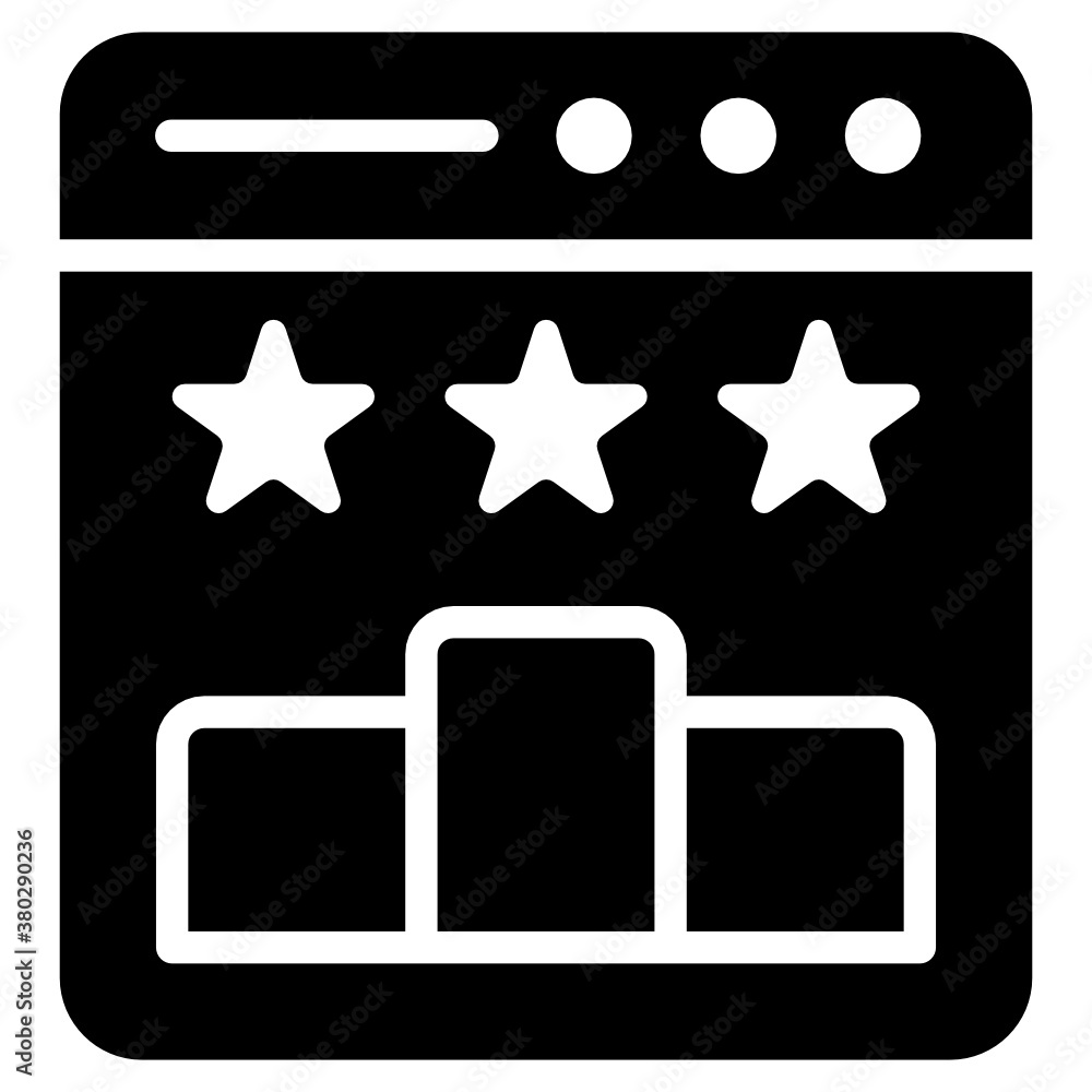 Sticker an icon design of web rating, flat style vector