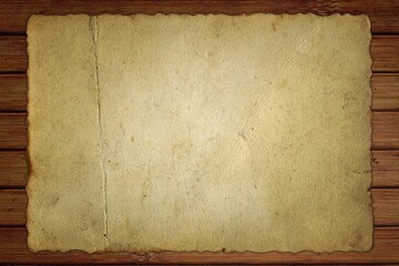 old card of paper on wooden boards background
