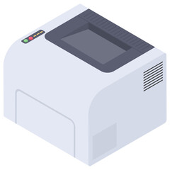 
Printer icon, isometric vector

