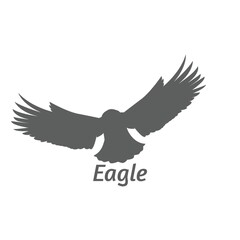Silhouette of eagle flying