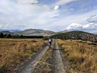 Obraz premium hiker in the mountains