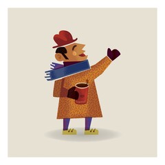 Man with a cup of coffee