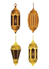 Obraz premium Types of arabic lamps