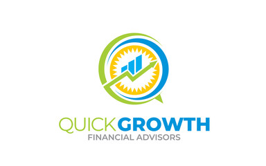 Illustration vector graphic of Business Growth Marketing Logo