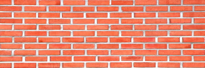Red brick wall banner background. Brick wall texture background.