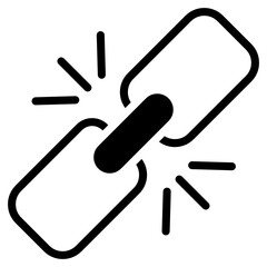 
An icon of chain link, flat style of linkage 
