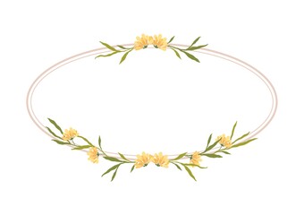 Frame with floral design