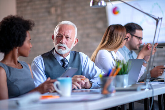 Business colleagues discussing about new ideas