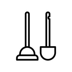 Toilet plunger and brush