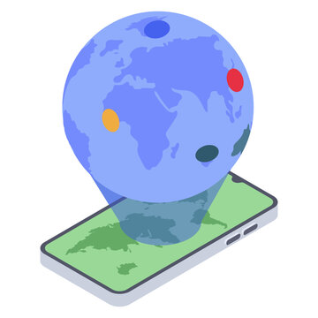 
Augmented reality isometric icon design 
