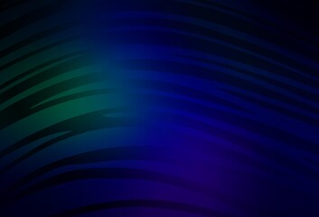 Fototapeta premium Dark Blue, Green vector background with curved lines.